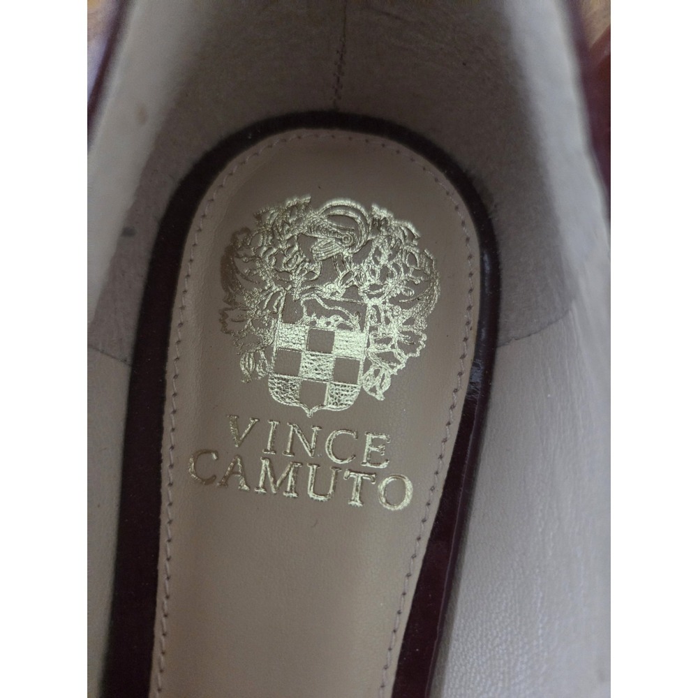 Vince Camuto Patent Leather Flats Women's‎ 8 Old Money Red Buckle Glossy Smart - Picture 10 of 10
